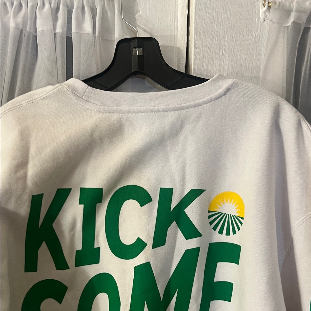 Amazing Grass Kick Some Grass Graphic Crewneck Sweatshirt Men’s Large White - Picture 6 of 13